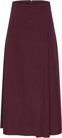 Harris Tapper Inder Pleated Wool-Blend A-Line Midi Skirt
