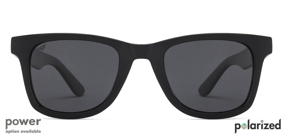 Black Grey Full Rim Wayfarer Shape Small (Size-49) Vincent Chase NOMADES VC S11290 -C3 Polarized Sunglasses at LensKart.com