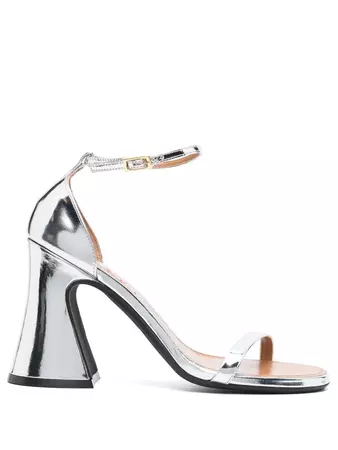 Marni Metallic 105mm block-heel Sandals - Farfetch