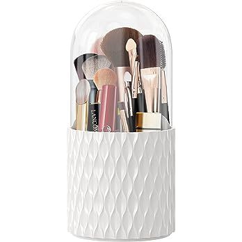 Amazon.com: DooGooCoo Makeup Brush Holder [2023 Newest] [Dustproof & Waterproof] 360 Rotating Cosmetics Make up Brush Organizer Storage with Lid for Vanity : Beauty & Personal Care