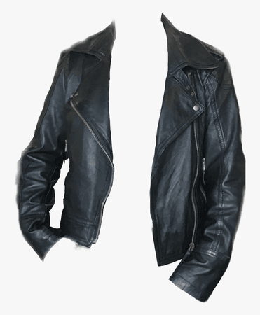 *clipped by @luci-her* Black Leather Jacket