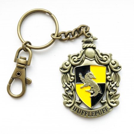 Harry Potter Accessories | Hogwarts Hufflepuff Crest Medallion Keychain | Poshmark
