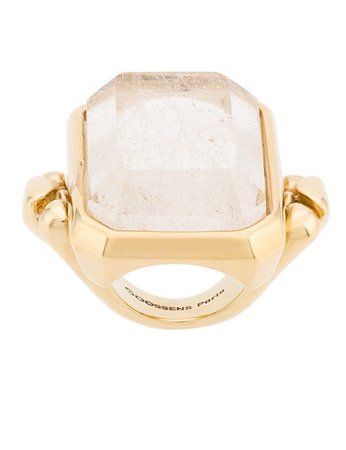 gold ring with clear stone