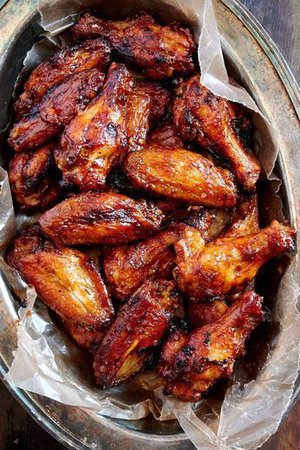 Baked BBQ Chicken Wings food