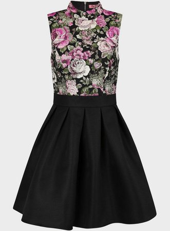 *Chi Chi London Black Floral Print Sabreen Dress | Dorothy Perkins