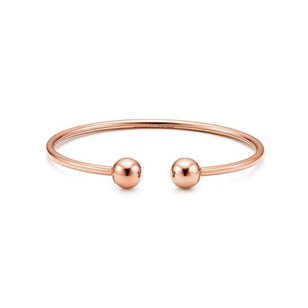 Tiffany HardWear ball wire bracelet in 18k rose gold, medium. | Tiffany & Co.