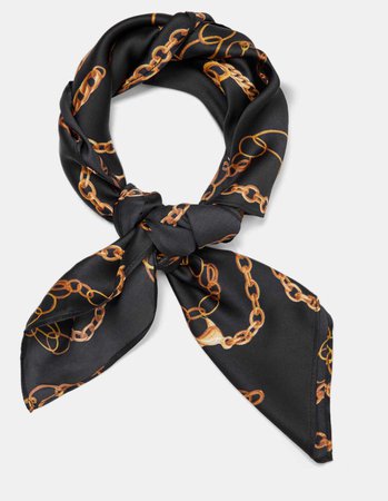 chain print scarf ZARA