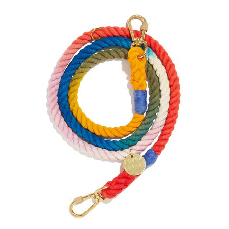 The Henri Ombre Cotton Rope Dog Leash, Adjustable | Found My Animal