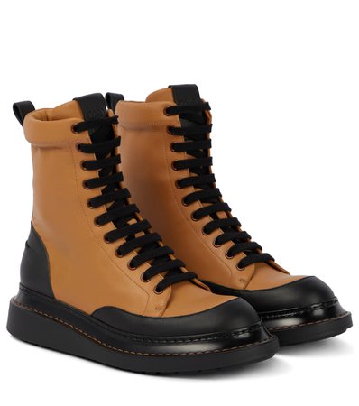 Loewe Leather combat boots