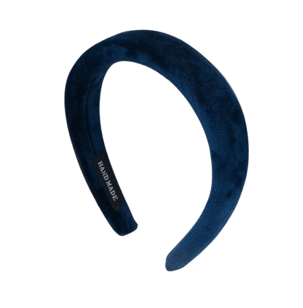 Navy blue velvet padded headband, navy velvet headband, navy velvet Aliceband, navy blue headband, navy padded headband, blue headband,halo