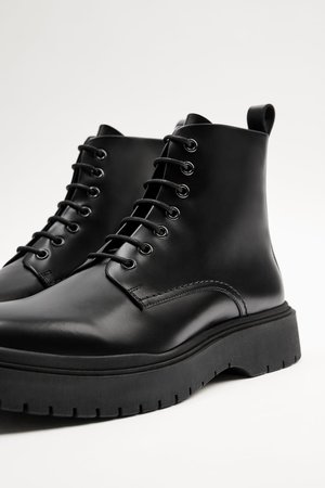 THICK SOLE LEATHER BOOTS | ZARA United States
