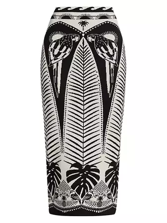 Shop Farm Rio Macaw Elegance Knit Midi-Skirt | Saks Fifth Avenue