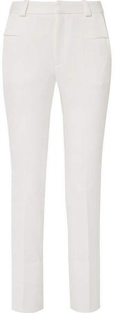 Lacerta Stretch-crepe Slim-leg Pants - White