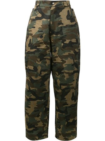 Green Hood By Air Camouflage Print Trousers | Farfetch.com