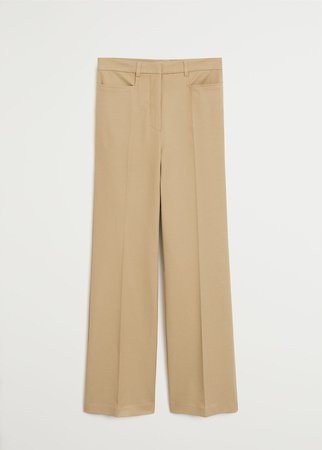 Flared cotton trousers - Women | Mango USA
