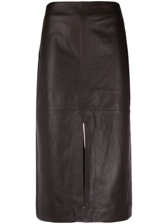 Co leather pencil skirt brown 3556SPBN - Farfetch