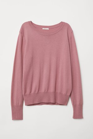 Wool-blend Sweater - Dark dusty rose - Ladies | H&M US