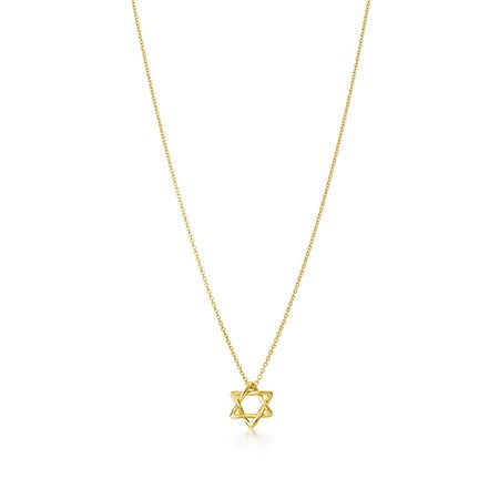 Elsa Peretti® Star of David pendant in 18k gold, 12 mm wide. | Tiffany & Co.