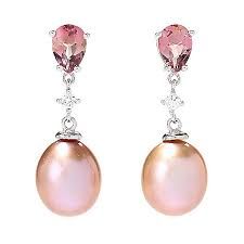 pink drop Pearl earring