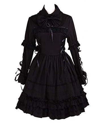 black victorian gothic lolita dress