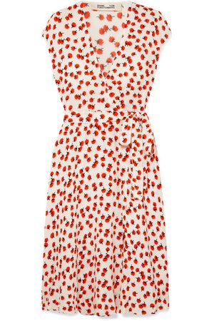 Diane von Furstenberg | Goldie floral-print crepe wrap dress | NET-A-PORTER.COM