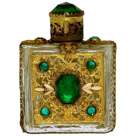 Emerald antique perfume bottle