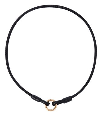 Annoushka 14kt Yellow Gold Lovelink Leather Necklace - Farfetch