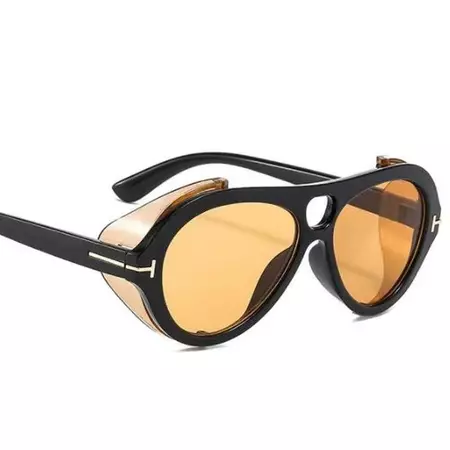 Womens Round Sunglasses 2023 Brand Designer Oversized Shades 90s Retro Black Yellow Sun Glasses Lady UV400 Beach Eyewear From Shoes_009, $23.20 | DHgate.Com