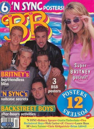 Britney Spears, *NSYNC, BB Magazine October 1999 Cover Photo - United States