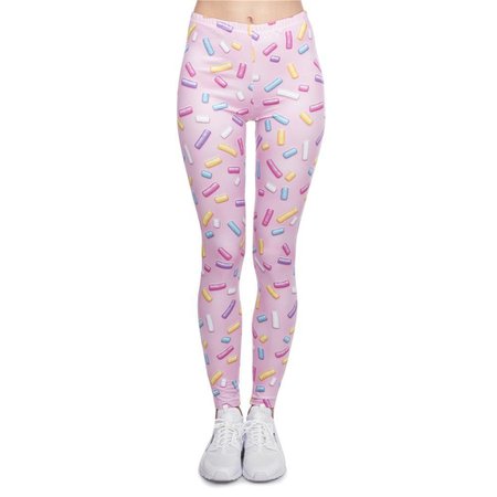 Candy Sprinkles Leggings Pastel Pink Yoga Pants | Kawaii Babe