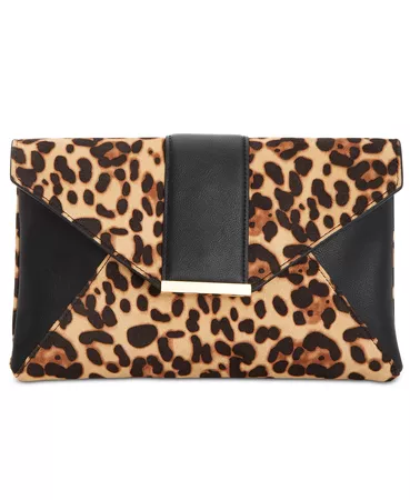 INC International Concepts INC Luci Leopard Print Clutch, Created for Macy's & Reviews - Handbags & Accessories - Macy's