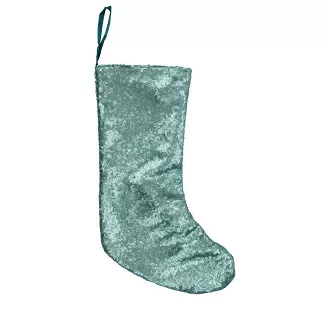 Northlight 17.5" Mint Green Paillette Sequins Hanging Christmas Stocking : Target