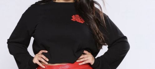 womens fashion nova crop sweater rose
