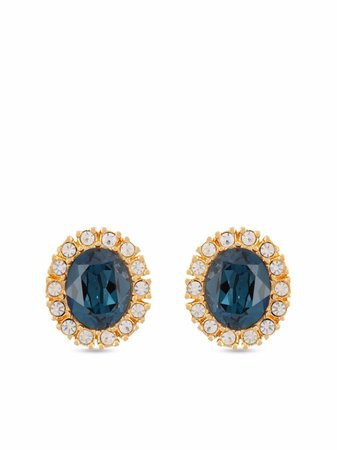Dior Christian Dior 1980s pre-owned crystal-embellished clip-on Earrings - Farfetch | ShopLook