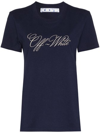 Off-White Italic logo-print T-shirt - Farfetch
