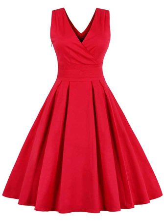 1950s Style Red Dress