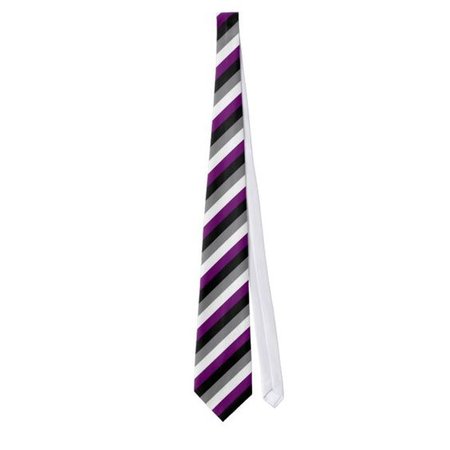 Asexual Pride Flag Neck Tie