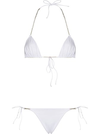 The Attico chain-link Triangle Bikini Set - Farfetch