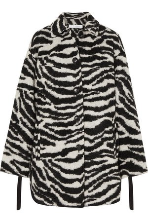 IRO | Bera oversized zebra-print brushed-felt jacket | NET-A-PORTER.COM