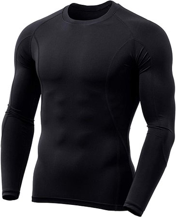 Amazon.com : TSLA Men's UPF 50+ Quick Dry Long Sleeve Compression Shirts, Athletic Workout Shirt, Water Sports Rash Guard, Active Long Sleeve Charcoal, X-Large : Clothing