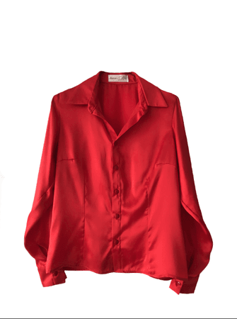 Red silk shirt
