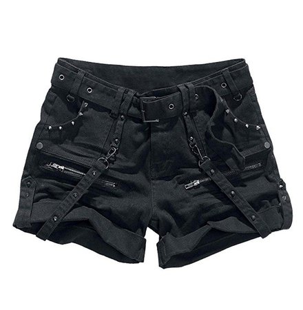 black goth shorts