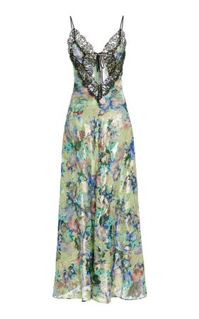 Lace-Trimmed Silk Satin Maxi Dress By Rodarte | Moda Operandi
