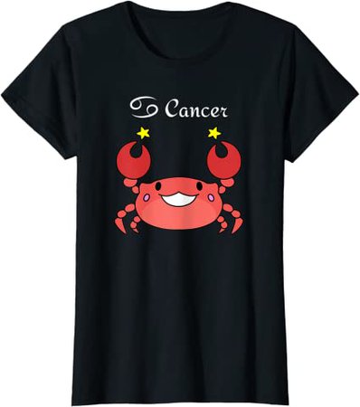 Amazon.com: Cancer Horoscope Birthday Gift Anime Zodiac Astrology T-Shirt: Clothing