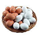 Amazon.com: Easter Eggs Wooden Fake Eggs 9 Pieces 2 Colors: Toys & Games