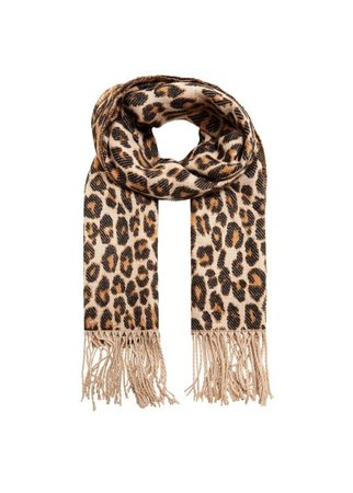 MANGO Leopard scarf