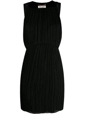Shop Saint Laurent pleated mini dress with Express Delivery - FARFETCH