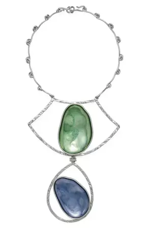 Tory Burch Brutalist Pebble Statement Necklace | Nordstrom