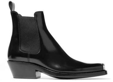 Claire Metal-trimmed Leather Ankle Boots - Black