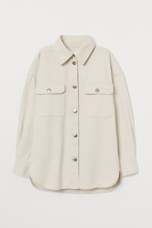 Denim Shirt Jacket - Light beige - Ladies | H&M CA
